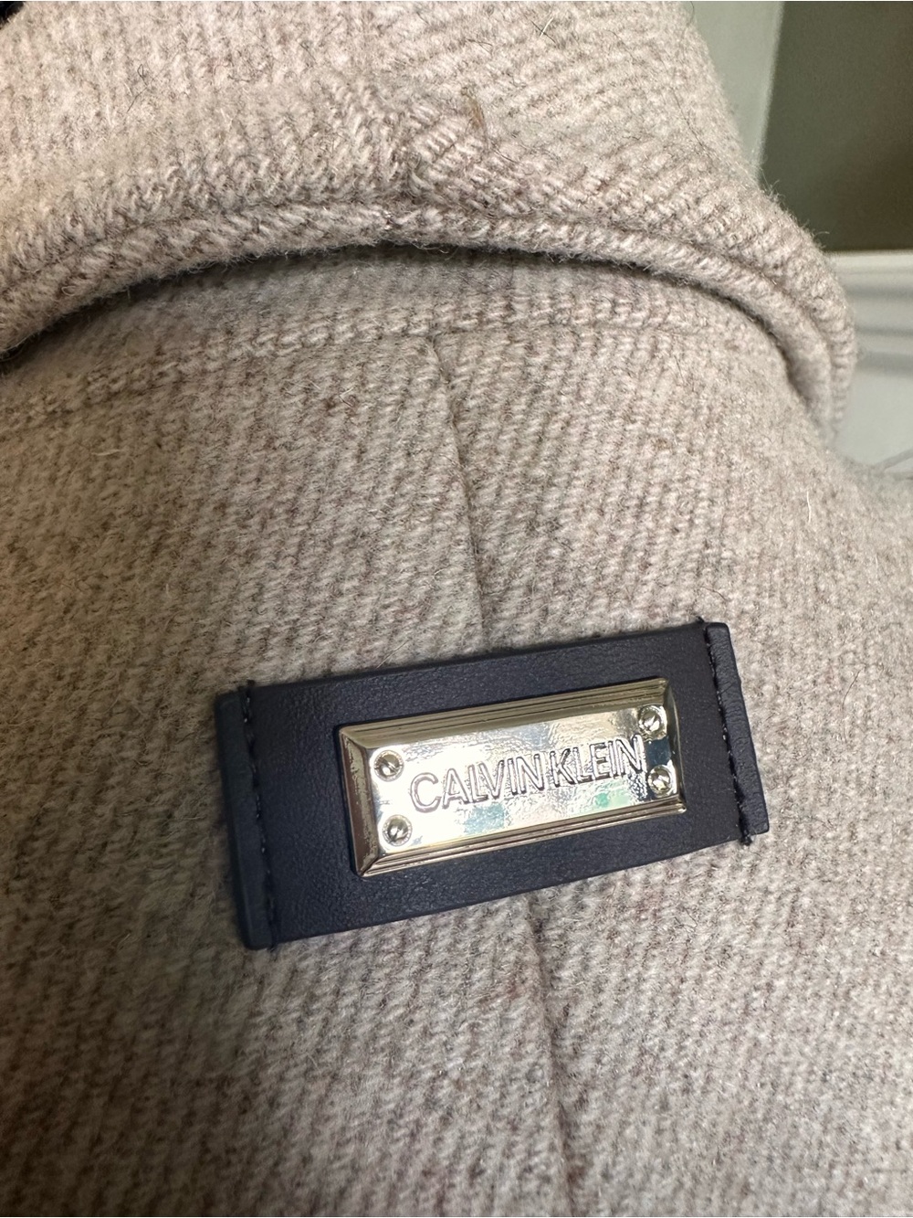 ⭐️LAST CHANCE⭐️ Calvin Klein PXXS Belted Asymmetrical Wool Coat Size P - Picture 9 of 17